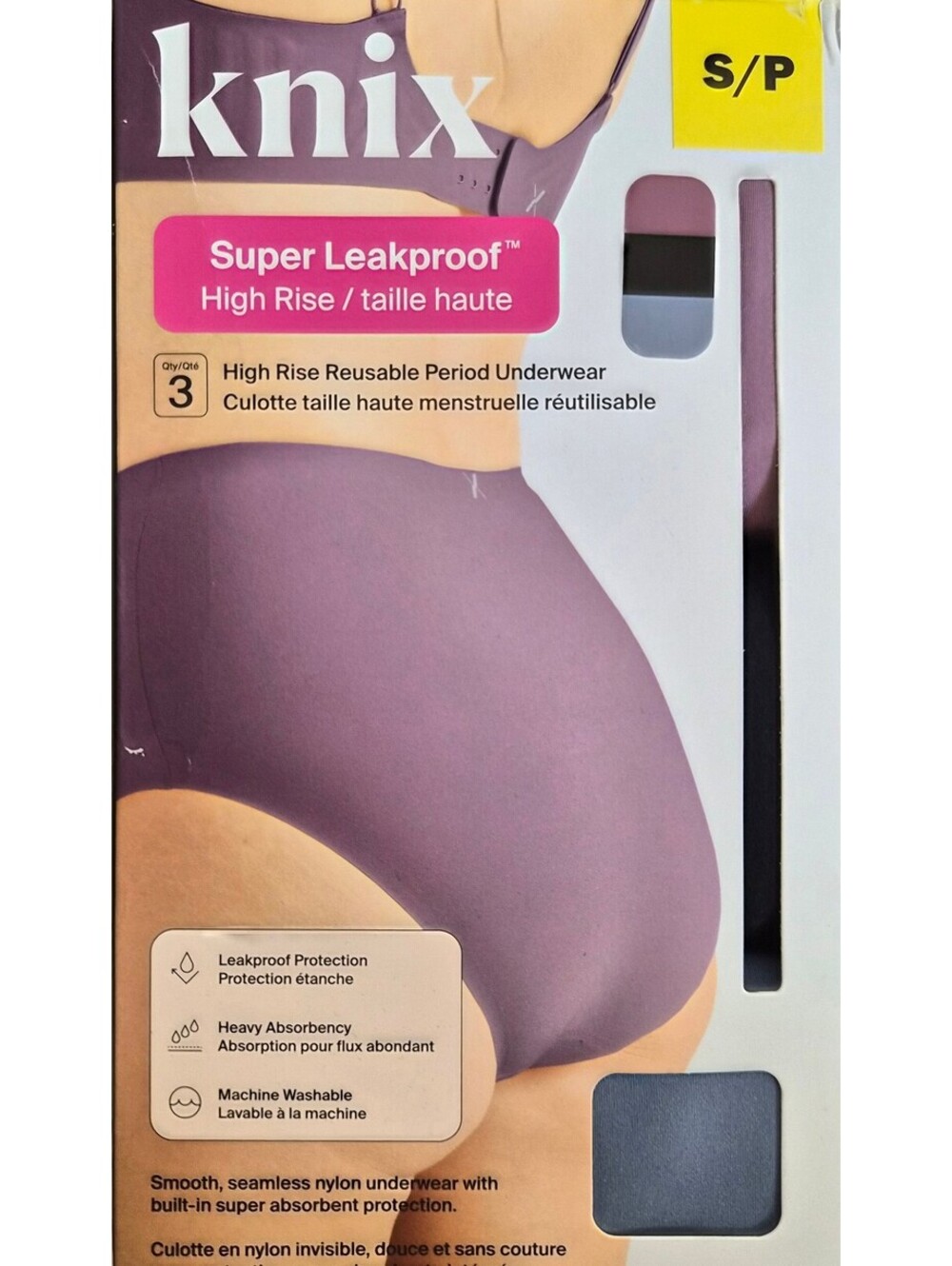 Knix Super Leakproof High Rise Reusable Period Underwear - Size S/P 0192